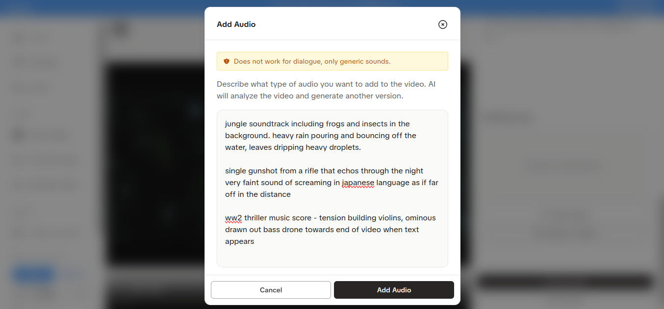 Adding Sound Effects to Video with AI